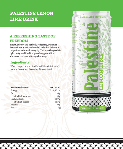Palestine Lemon Lime Drink – Boisson gazeuse citron-citron vert 330ml