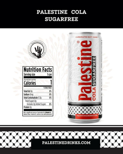 Palestine Cola Sugarfree – Boisson gazeuse sans sucre 330ml
