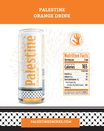 Palestine Orange Drink – Boisson gazeuse à l'orange 250ml
