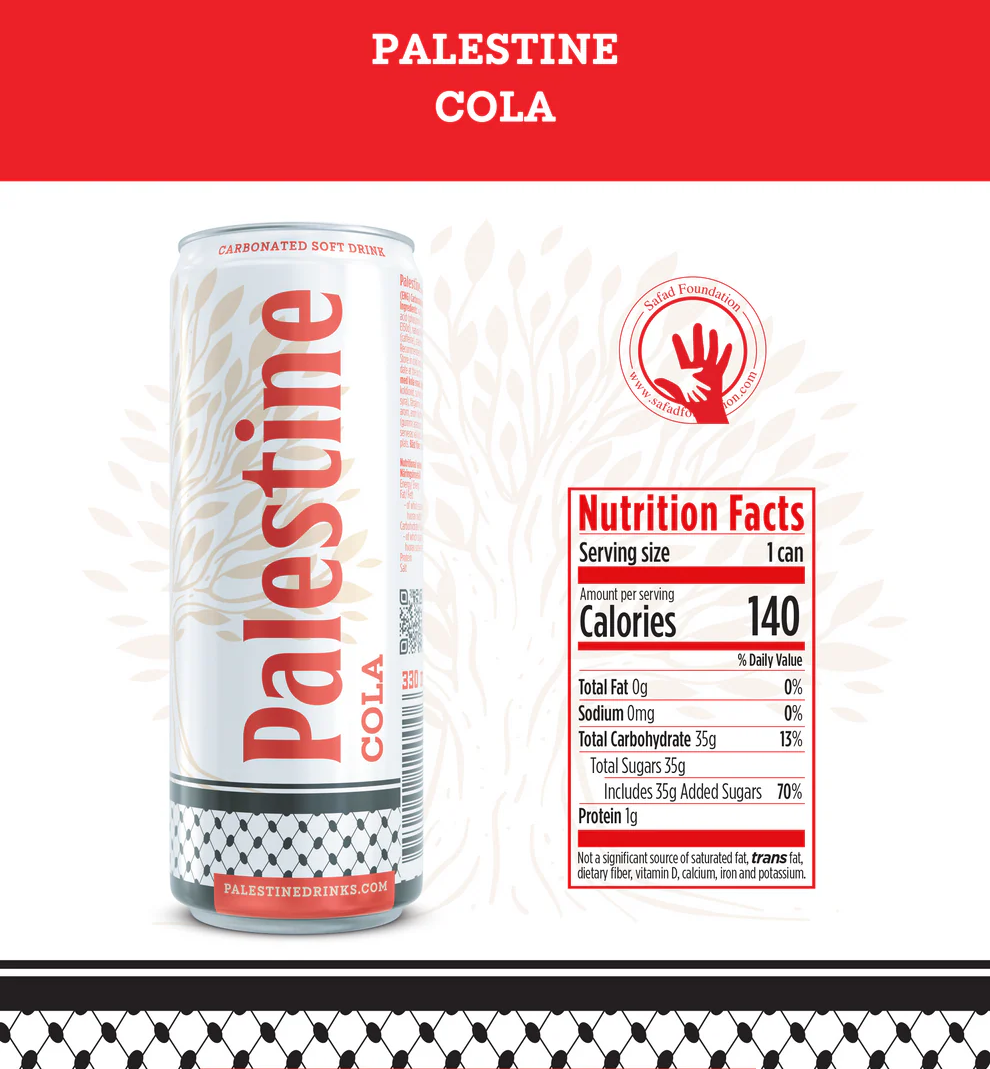 Palestine Cola 33cl – Boisson Gazeuse, Sans Gluten, Sans OGM