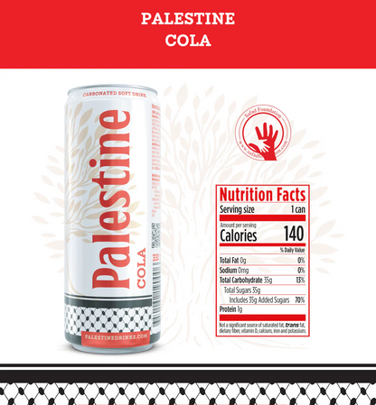 Palestine Cola 33cl – Boisson Gazeuse, Sans Gluten, Sans OGM